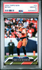 Graded 2024 Topps Now Bo Nix #12 1st Career 4TD, 300 Yard Passing Game Rookie RC Football Card PSA 10 Gem Mint