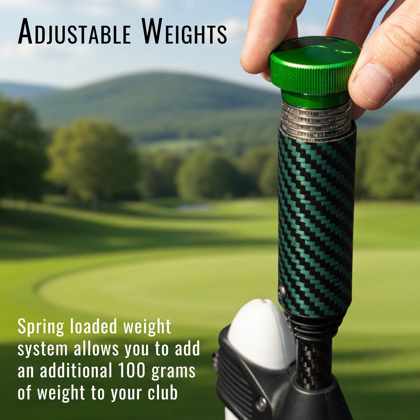 DriVR Elite Mini -  Adjustable VR Weighted Golf Club Handle Accessory - Compatible with Quest 2, 3/3s, and Pro