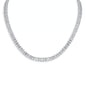 18" Emerald-Cut Created Moissanite Tennis Necklace in 14K Gold Overlay – 30 CTW