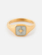 Enamel North Star Ring
