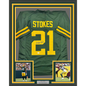 Framed Autographed/Signed Eric Stokes 35x39 Green Bay Color Rush Football Jersey JSA COA