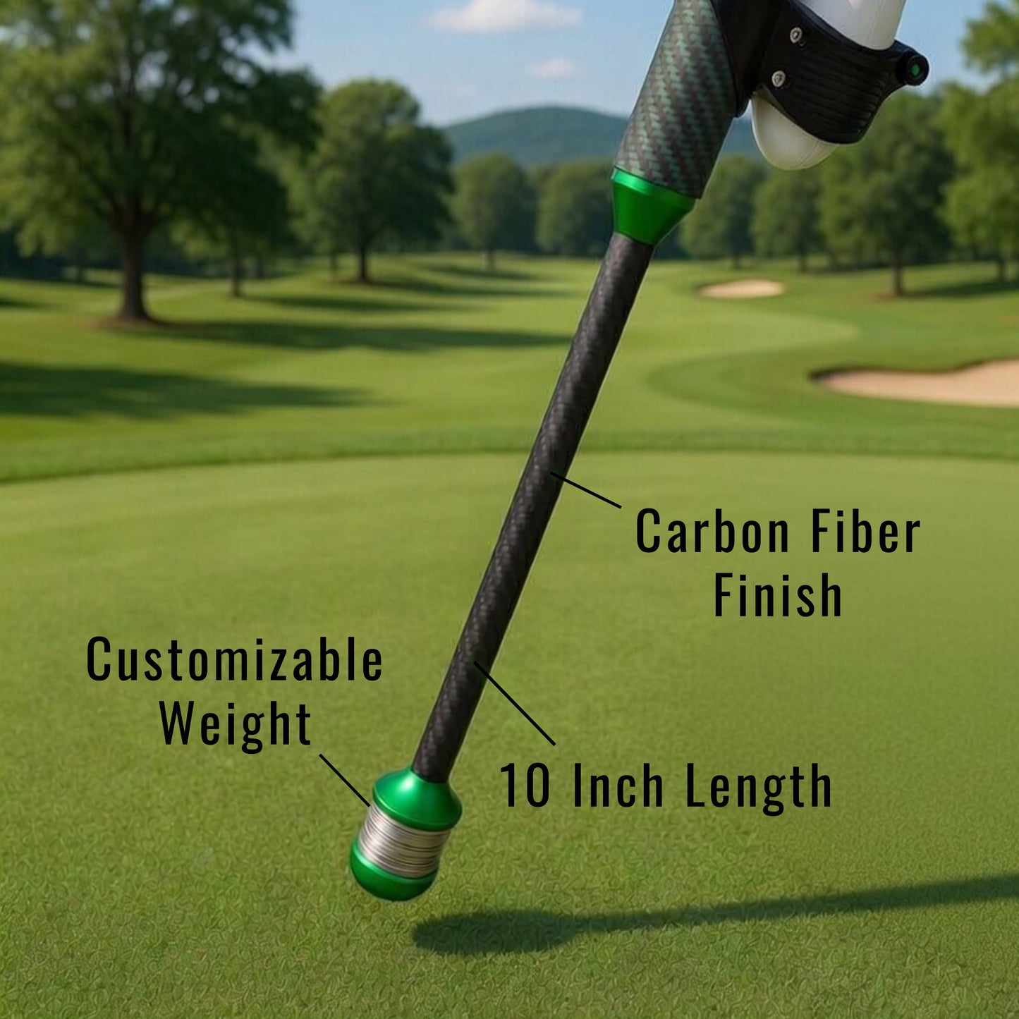 DriVR Elite Mini -  Adjustable VR Weighted Golf Club Handle Accessory - Compatible with Quest 2, 3/3s, and Pro