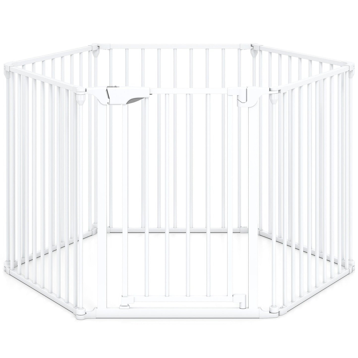 Extra Wide Baby Gate Fits 34.5-154" Openings 6-Panel Adjustable Pet Safety Fence
