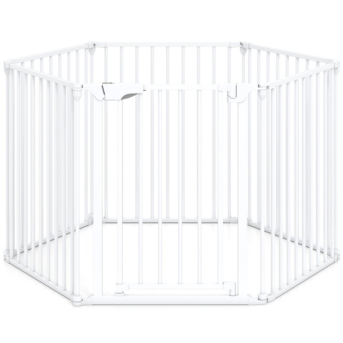 Extra Wide Baby Gate Fits 34.5-154" Openings 6-Panel Adjustable Pet Safety Fence