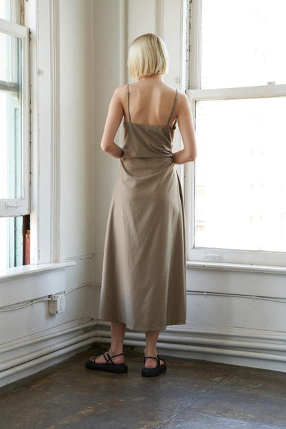 HAPPILY YOURS WOVEN MIDI DRESS