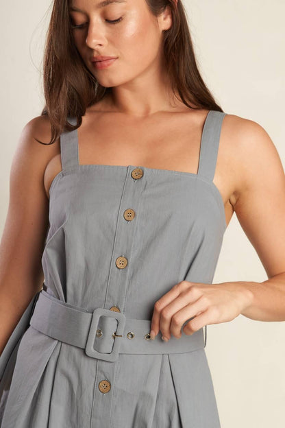 CALIFORNIA DREAMING WOVEN MIDI DRESS