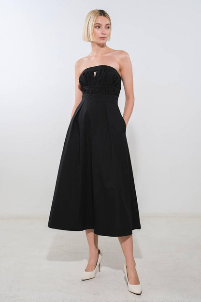 MYSTIC MUSE WOVEN MIDI DRESS
