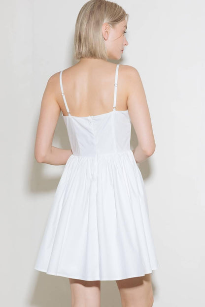 PURE ROMANCE WOVEN MINI DRESS