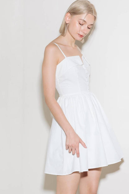 PURE ROMANCE WOVEN MINI DRESS