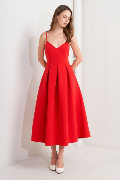 RUBY AFFAIR WOVEN MIDI DRESS