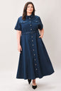 CLASSIC AUTHORITY WOVEN MIDI DRESS