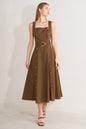 SWEET SIENNA WOVEN MIDI DRESS