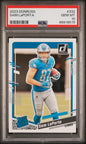 Graded 2023 Panini Donruss Sam LaPorta #332 Rookie RC Football Card PSA 10 Gem Mint