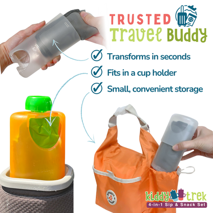 Flipping Holder TRAVEL with HANDLES & SIP TOP