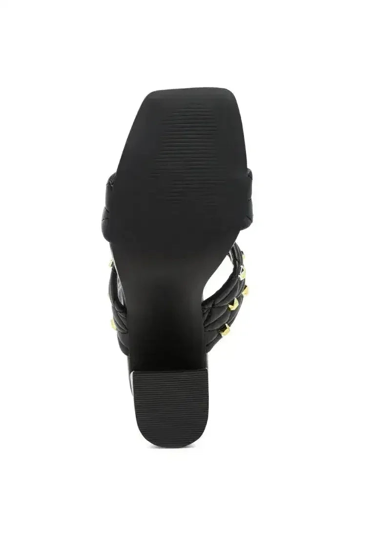 Fischer Stud Embellished Block Heel Sandals