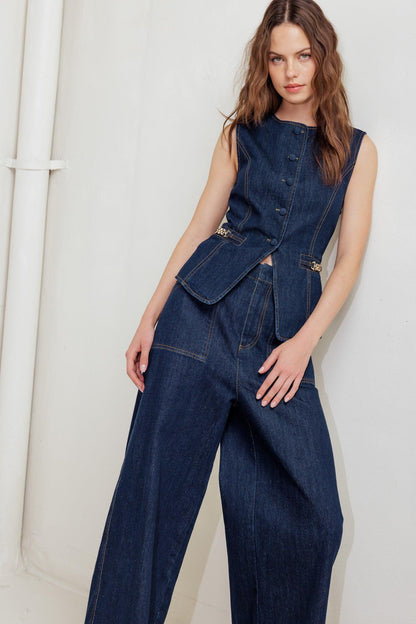 INDIGO ICON DENIM VEST