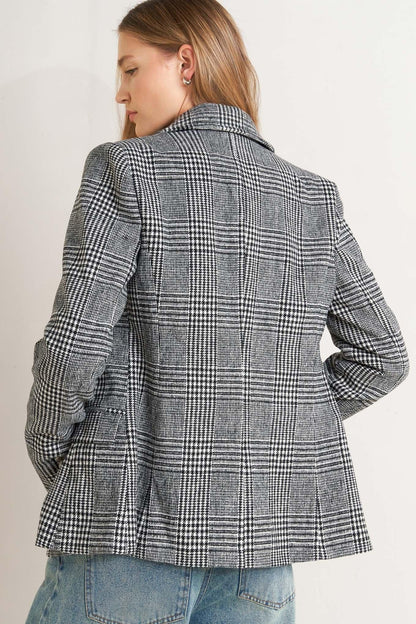 CITY CHECKLINE WOOLEN WOVEN JACKET