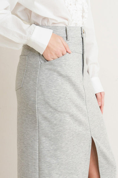 LOVELY BY NATURE KNIT MIDI SKIRT