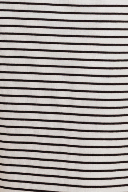 WINDING PATH STRIPED WOVEN SKIRT