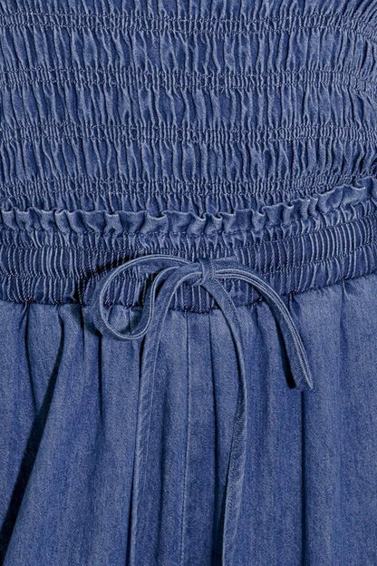 FEELING FREE INDIGO DENIM JUMPSUIT