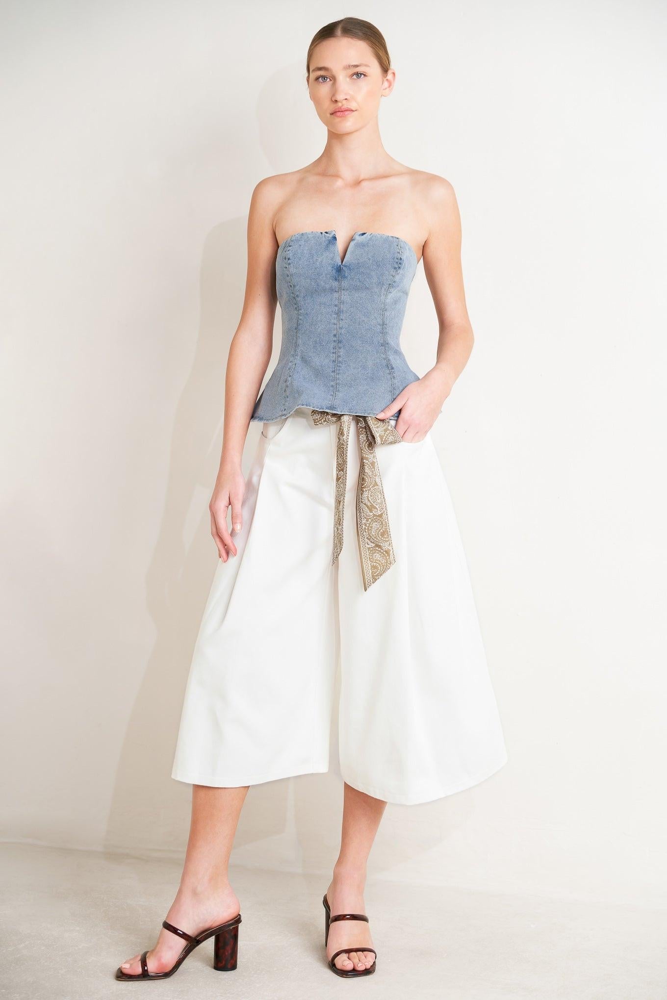 MARBELLA MOMENT WOVEN CULOTTE PANTS