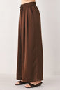 CANYON BROWN ELASTIC WAIST WOVEN PANTS