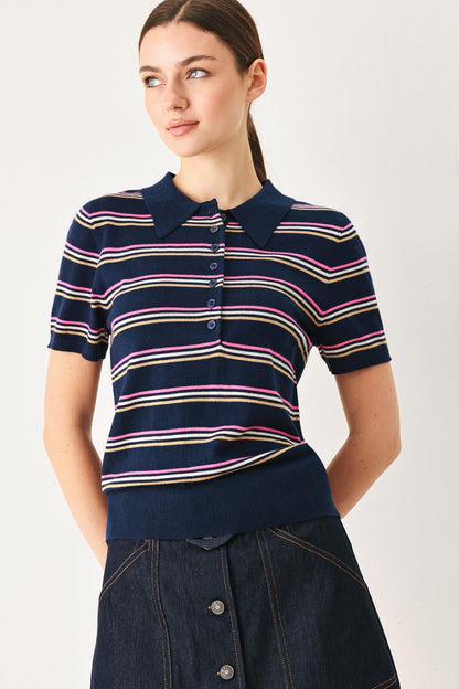PRETTY IN PARADISE POLO TOP