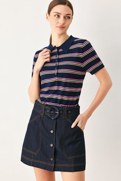 PRETTY IN PARADISE POLO TOP