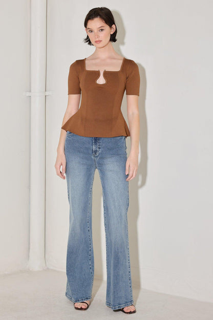 GOLDEN GLOW MOMENT SWEATER TOP
