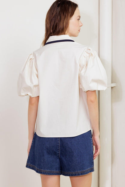 LETTERS TO SUMMER WOVEN TOP
