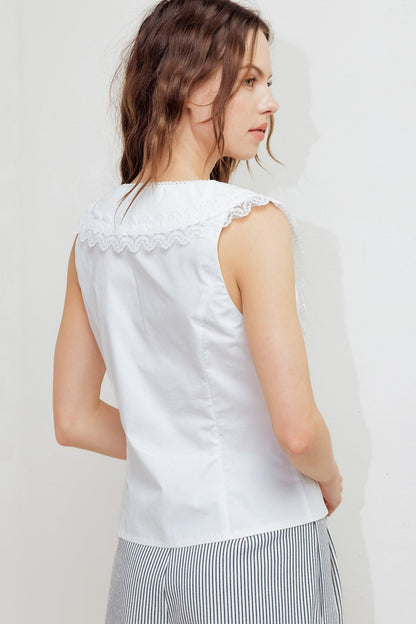 FRENCH MEADOW WOVEN TOP