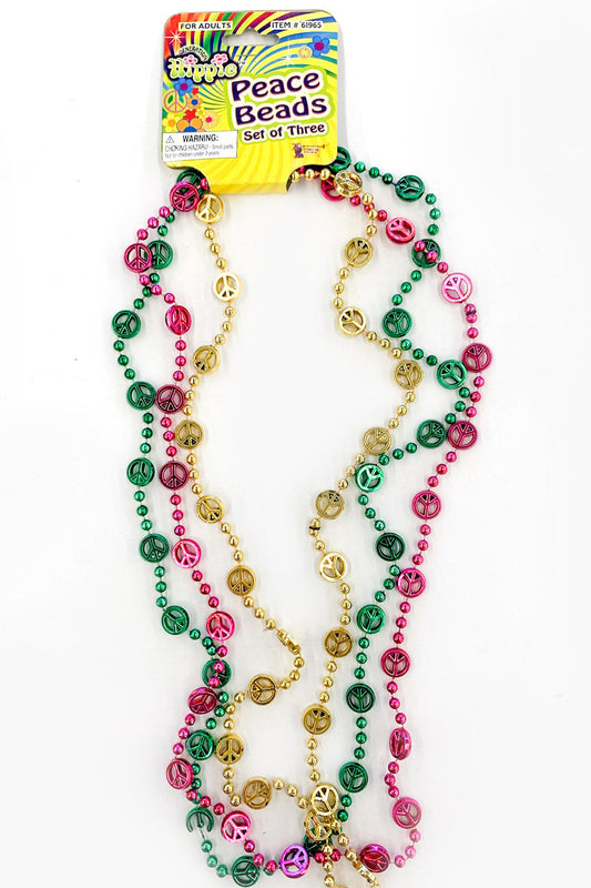 Peace Sign Mardi Gras Beads