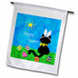 3dRose Charlyn Woodruff - CW Designs Holidays - Easter - Cute Black Cat Happy Easter - Flags (fl_180667)