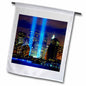 3dRose Spiritual Awakenings Memorials - Beautiful Photograph of The Twin Towers 911 Memorial Lights Never Forget - Flags (fl_61470)