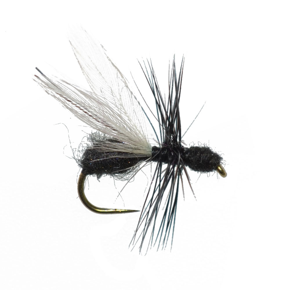 Black Fur Flying Ant Terrestrial Trout Dry Fly - 1 Dozen Flies Hook Size 16
