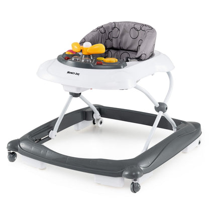 Foldable Baby Walker with 3 Adjustable Heights and Padded Seat