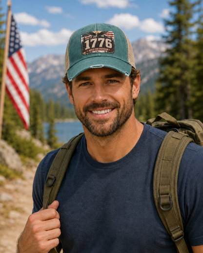 1776 Built For Freedom Distressed Ollie Cap