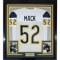 Framed Autographed/Signed Khalil Mack 35x39 Los Angeles LA White Football Jersey Beckett BAS COA