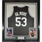 Framed Autographed/Signed Artis Gilmore HOF 11 35x39 San Antonio Black Basketball Jersey JSA COA