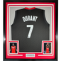 Framed Autographed/Signed Kevin Durant 35x39 Houston Black Basketball Jersey Beckett BAS COA