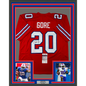 Framed Autographed/Signed Frank Gore 35x39 Buffalo Red Football Jersey JSA COA