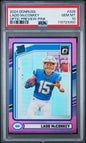 Graded 2024 Panini Donruss Ladd McConkey #328 Optic Preview Pink Rookie RC Football Card PSA 10 Gem Mint