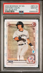 Graded 2020 Topps Bowman 1st Edition Anthony Volpe #BFE139 Sky Blue Foil Rookie RC Baseball Card PSA 10 Gem Mint