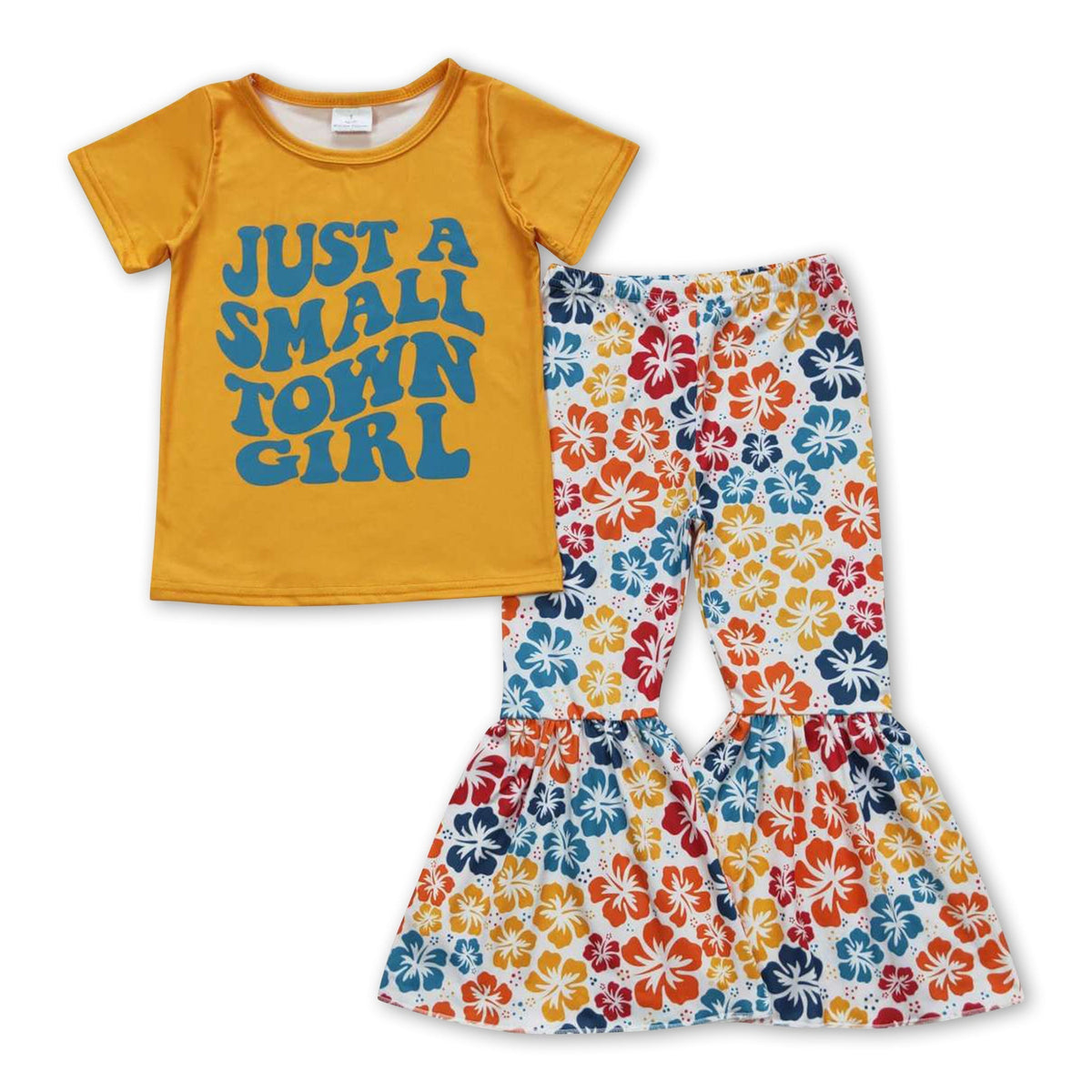 Just a small town girl top floral pants childrens clothes