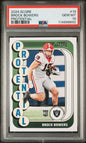 Graded 2024 Panini Score Brock Bowers #19 Protential Rookie RC Football Card PSA 10 Gem Mint