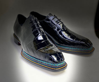 Maurice Ghost Alligator Oxford - Black