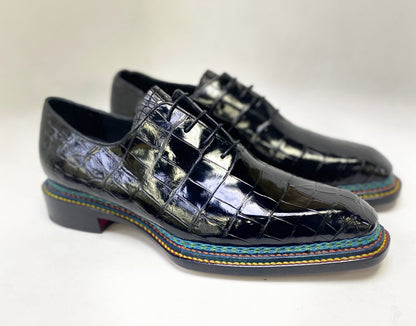 Maurice Ghost Alligator Oxford - Black