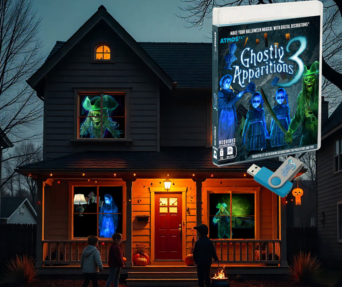 AtmosFX Ghostly Apparitions 3 Halloween Digital Decoration on USB