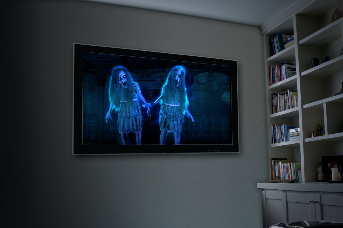 AtmosFX Halloween Digital Decoration USB - Ghostly Apparitions 3 + 5.5 ft x 9 ft Projection Screen