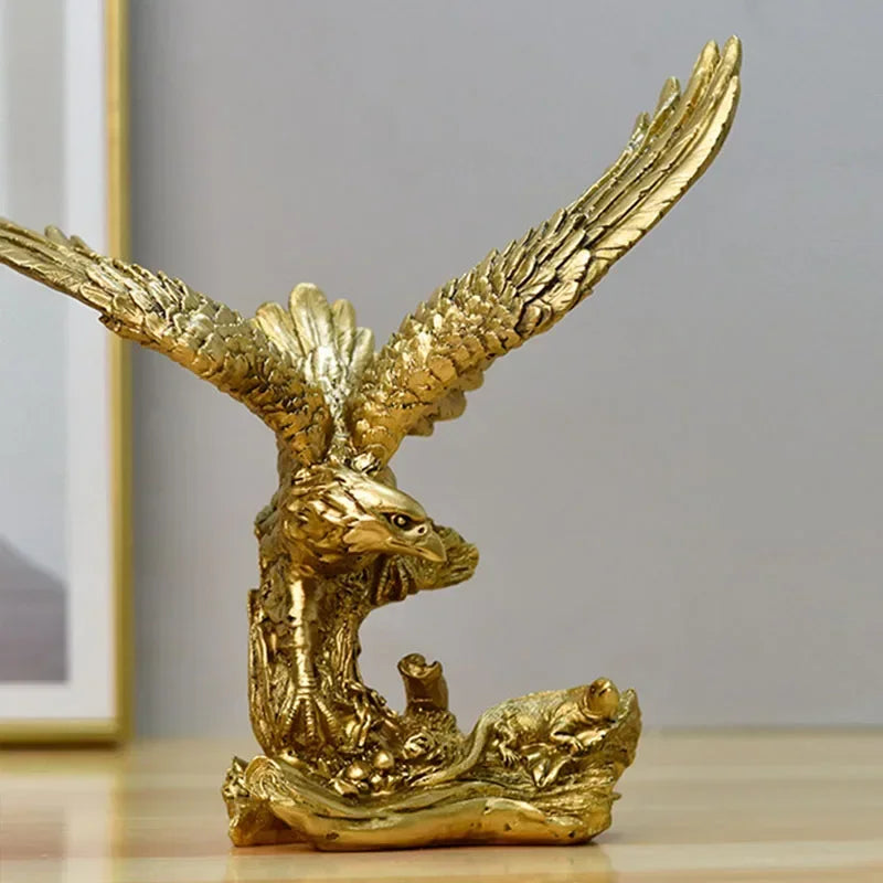 Golden Eagle Decorative Sculpture